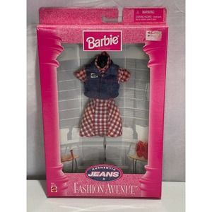 Barbie Authentic Jeans Outfit Fashion Avenue 1997 Mattel #19179 Sealed Pack NOS